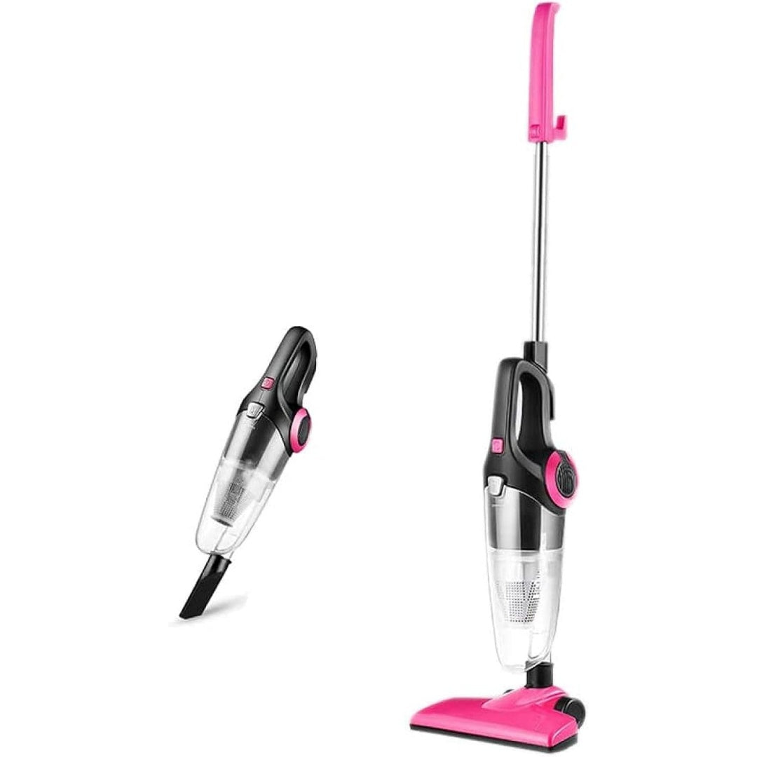 Aspirateur a main associant une aspiration a main au coloris gris et blanc