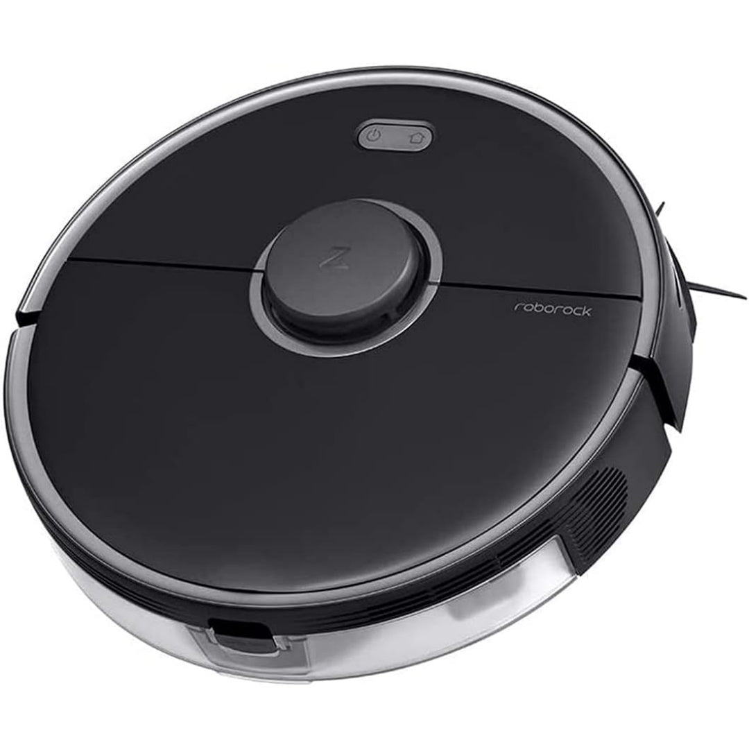 Robot de nettoyage des sols associant le nettoyage automatise des sols au coloris noir et gris